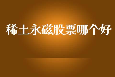 稀土永磁股票哪个好_https://m.fansifence.com_个股行情_第1张