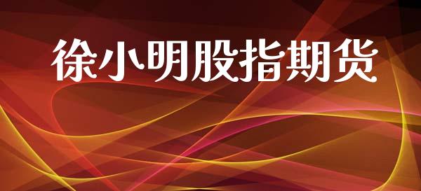 徐小明股指期货_https://m.fansifence.com_公募基金_第1张