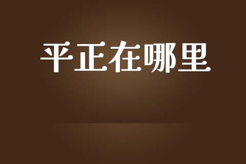平正在哪里_https://m.fansifence.com_公募基金_第1张