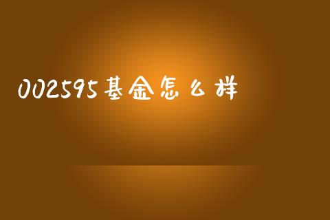 002595基金怎么样_https://m.fansifence.com_公募基金_第1张