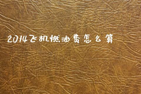 2014飞机燃油费怎么算_https://m.fansifence.com_个股行情_第1张