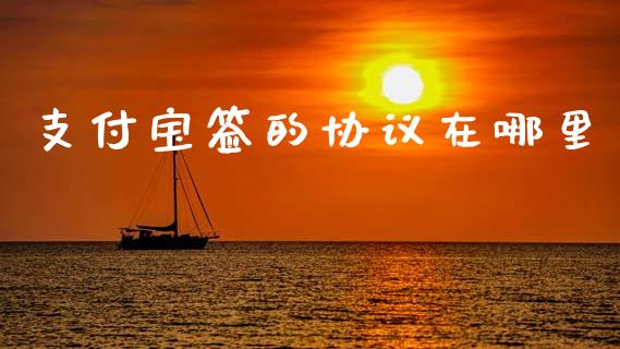 支付宝签的协议在哪里_https://m.fansifence.com_贵金属行情_第1张