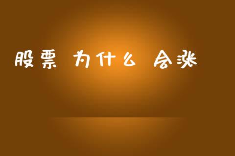 股票 为什么 会涨_https://m.fansifence.com_个股行情_第1张