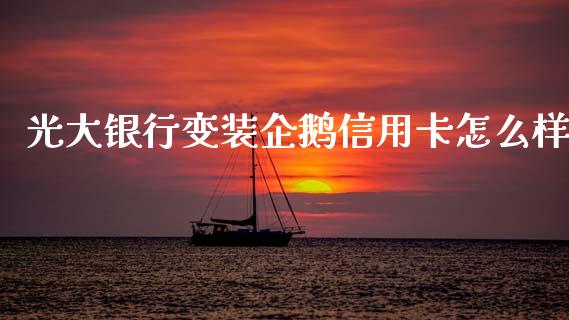 光大银行变装企鹅信用卡怎么样_https://m.fansifence.com_贵金属行情_第1张