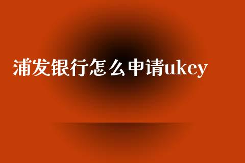浦发银行怎么申请ukey_https://m.fansifence.com_贵金属行情_第1张