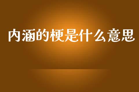 内涵的梗是什么意思_https://m.fansifence.com_消费金融_第1张