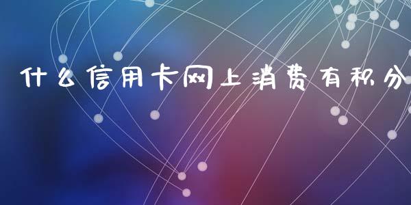 什么信用卡网上消费有积分_https://m.fansifence.com_公募基金_第1张