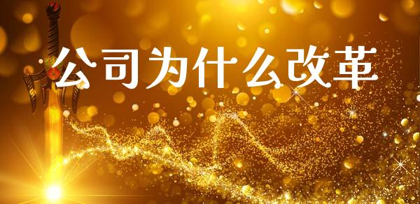 公司为什么改革_https://m.fansifence.com_个股行情_第1张