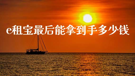 e租宝最后能拿到手多少钱_https://m.fansifence.com_公募基金_第1张