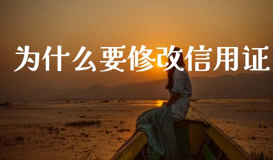 为什么要修改信用证_https://m.fansifence.com_贵金属行情_第1张