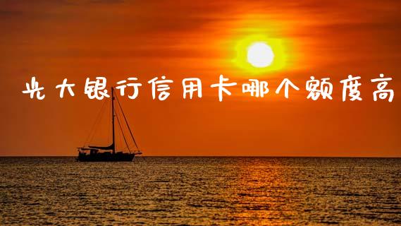 光大银行信用卡哪个额度高_https://m.fansifence.com_贵金属行情_第1张