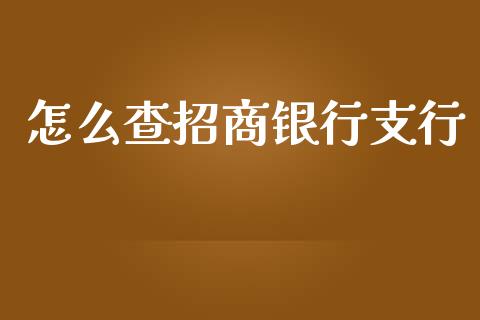 怎么查招商银行支行_https://m.fansifence.com_消费金融_第1张