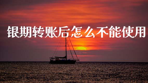 银期转账后怎么不能使用_https://m.fansifence.com_贵金属行情_第1张