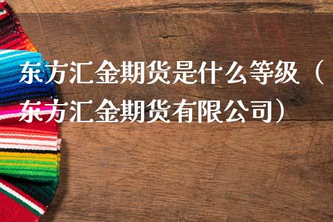 东方汇金期货是什么等级（东方汇金期货有限公司）_https://m.fansifence.com_贵金属行情_第1张
