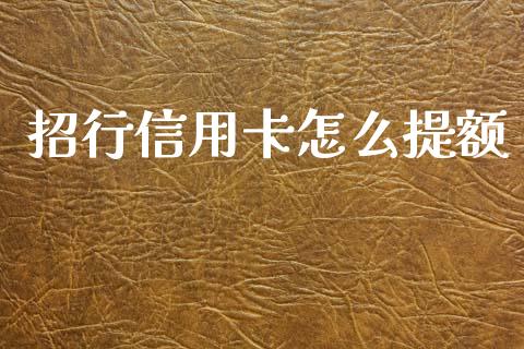 招行信用卡怎么提额_https://m.fansifence.com_公募基金_第1张