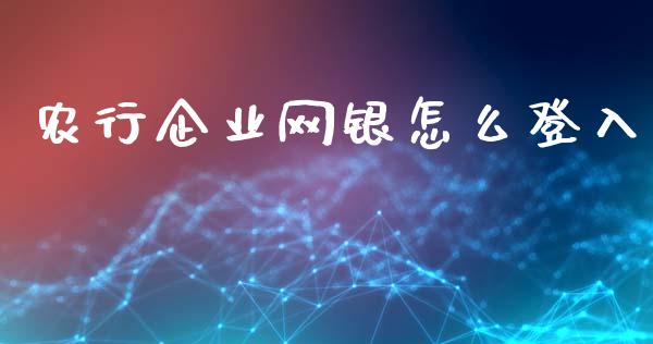 农行企业网银怎么登入_https://m.fansifence.com_消费金融_第1张