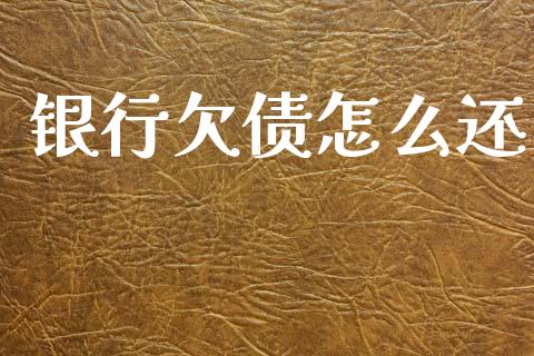 银行欠债怎么还_https://m.fansifence.com_公募基金_第1张