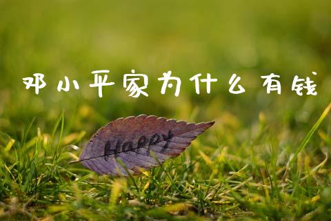 邓小平家为什么有钱_https://m.fansifence.com_贵金属行情_第1张