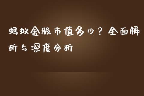 蚂蚁金服市值多少？全面解析与深度分析_https://m.fansifence.com_消费金融_第1张