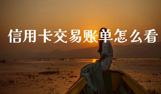 信用卡交易账单怎么看_https://m.fansifence.com_消费金融_第1张