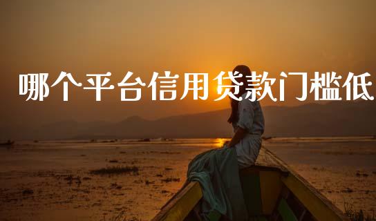 哪个平台信用贷款门槛低_https://m.fansifence.com_消费金融_第1张