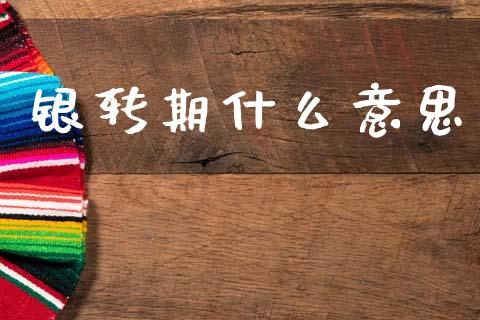 银转期什么意思_https://m.fansifence.com_公募基金_第1张