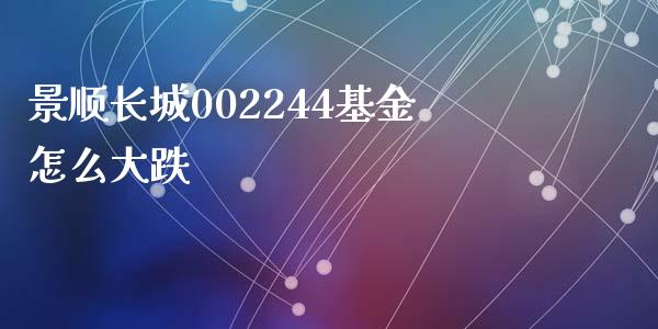 景顺长城002244基金怎么大跌_https://m.fansifence.com_公募基金_第1张