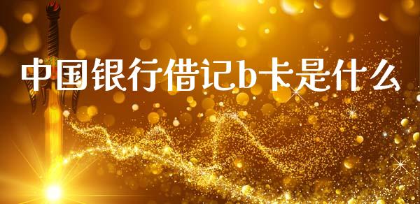 中国银行借记b卡是什么_https://m.fansifence.com_消费金融_第1张