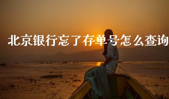 北京银行忘了存单号怎么查询_https://m.fansifence.com_消费金融_第1张