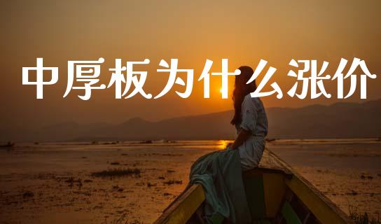 中厚板为什么涨价_https://m.fansifence.com_公募基金_第1张