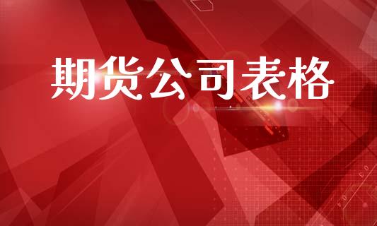 期货公司表格_https://m.fansifence.com_个股行情_第1张