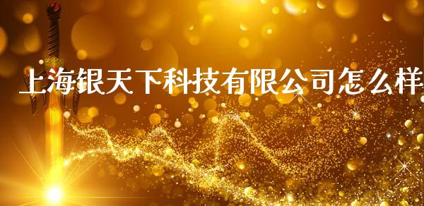 上海银天下科技有限公司怎么样_https://m.fansifence.com_贵金属行情_第1张