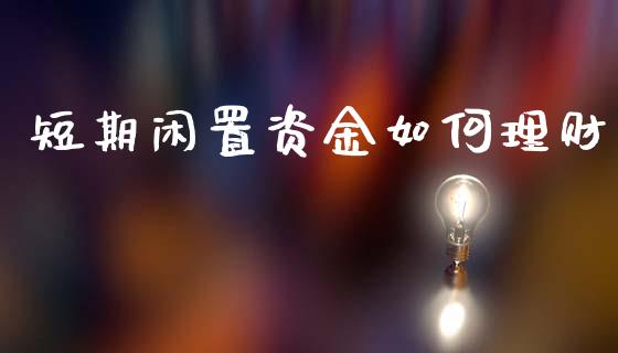 短期闲置资金如何理财_https://m.fansifence.com_贵金属行情_第1张