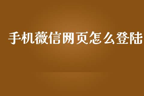 手机薇信网页怎么登陆_https://m.fansifence.com_消费金融_第1张