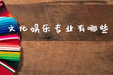 文化娱乐专业有哪些_https://m.fansifence.com_消费金融_第1张