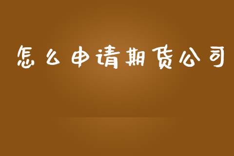 怎么申请期货公司_https://m.fansifence.com_贵金属行情_第1张