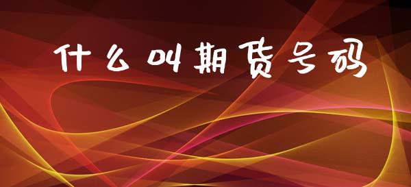 什么叫期货号码_https://m.fansifence.com_贵金属行情_第1张