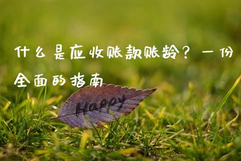 什么是应收账款账龄?一份全面的指南_个股行情_第1张_个股行情_消费金融_贵金属行情_公募基金 什么是应收账款账龄?一份全面的指南_https://m.fansifence.com_个股行情_第1张